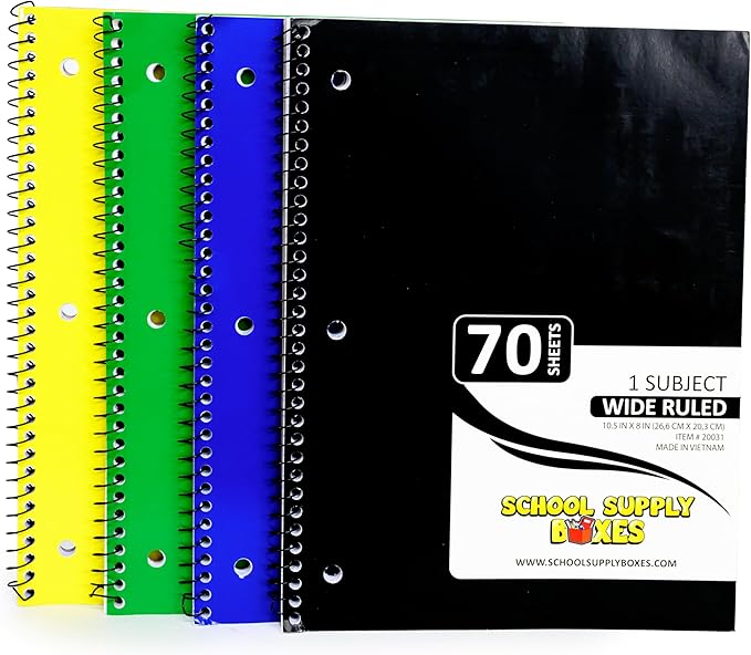School Supply Boxes Elementary School Writing Bundle | Case (2 Boxes) - 51 Pieces per Box Back to School Essentials | Includes Composition Books, Loose Leaf Paper, Index Cards, 12 ct. Pens & More