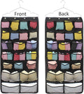 Oxford Hanging Closet Organizer for Underwear, Stocking, Bra and Sock, Dual-Sided Space Saving Storage Holder with 42 Pockets