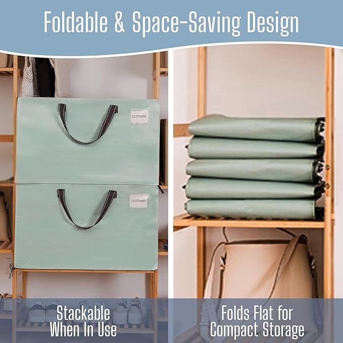 VENO 8 Pack Extra Large Heavy Duty Moving Bags with Wide Opening & Reinforced Handles, Reusable Storage Tote Bags with Strong Zippers for Clothes, College Dorm Essentials & Moving Supplies