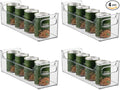 InterDesign iDesign Stackable Plastic Pantry Bin with Handles for Cabinets or Fridge, Clear, Made in USA (Pack of 4)