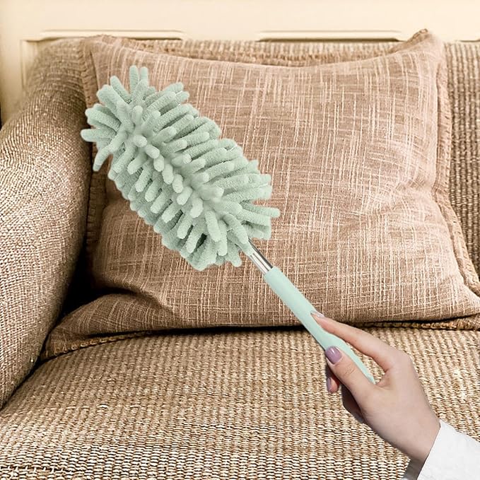 Microfiber Duster - Extendable Feather Duster | Extendable Duster | Feather Dusters for Cleaning | Microfibre Duster Brush | Long Duster Microfibre Duster with Handle for Car, Window, Furniture