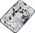 ELFISH Mini RFID Aluminum Wallet Credit Cards Holder Business Card Case Metal ID Case for Men Women (White Lotus)