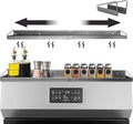 Magnetic Over the Stove Shelf, Extendable（16" to 30" ）Steel Spice Rack Shelf, Above Oven Storage Organizer, Stove Top Shelf for Kitchen Range, Back of Stove & Floating Shelves for Bathroom - Gray