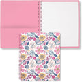 Steel Mill & Co Cute Large Spiral Notebook College Ruled, 11" x 9.5" with Durable Hardcover and 160 Lined Pages, Mosaic Floral