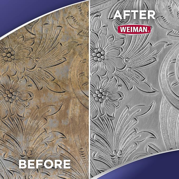 Weiman Silver Cream Cleaner 3-in-1, Anti-Tarnish Technology, Safely Clean, Polish, Shine & Restore, Removes & Prevent Tarnish, 8 Oz with Jewelry Polishing Cloth