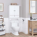 Spirich Bathroom Over the Toilet Storage Cabinet with Tilt-Out Cube, White | Space-saving Organizer for Small Bathrooms, Doors Conceal Clutter, Adjustable Shelf, Anti-Tip Device, Engineered Wood