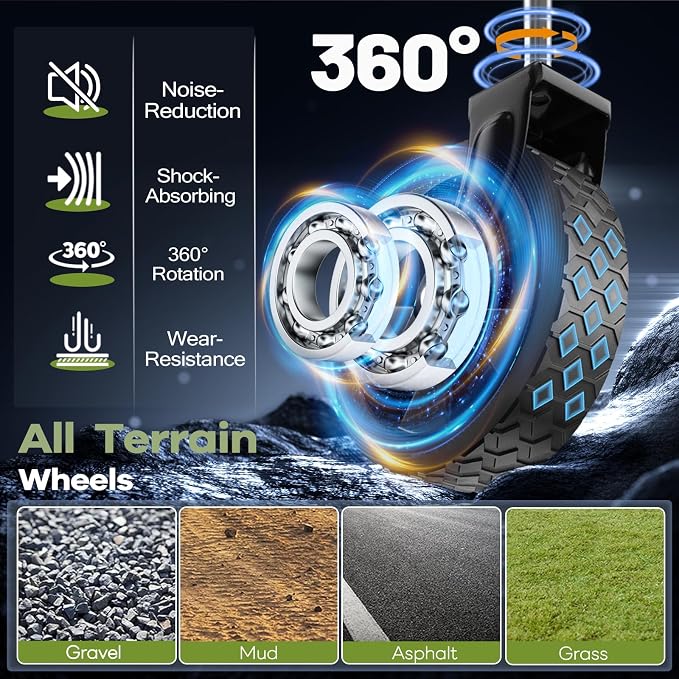 Hikemoon 34'' Extra Long Collapsible Wagons Carts Foldable, 360LBS Heavy Duty Folding Beach Wagon Cart with Wheels, Portable Utility Outdoor Wagon for Grocery, Shopping, Garden, Sports, Purple