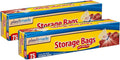 Disposable Plastic Storage Bags With Original Twist Tie, 1 Gallon Size, 150 Bags, Great For Home, Office, Vacation, Traveling, Sandwich, Fruits, Nuts, Cake, Cookies, Or Any Snacks (2 Packs)