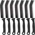 7 Pcs Hard Bristle Crevice Cleaning Brush Set - for Grout, Tight Spaces & Gap Cleaning, Deep Reach Narrow Scrubber Tools for Bathroom Tiles, Kitchen Sink, Window Tracks & Car Vents, Home Essentials