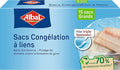 Albal - 15 Freezer Bags with Ties - Large Model 6L - Triple layer - Dispenser box - 70% recycled resources
