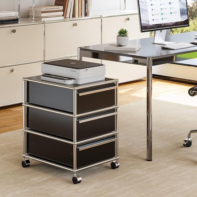 Modern Storage Cabinet Sideboard Versatile Free-Standing Organizer Cabinets for Home Office, Living Room, Bedroom, Kitchen, Garage