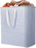 Lifewit 1 Pack Laundry Basket 100L Each, Collapsible Clothes Hamper with Reinforced Handles, Freestanding Waterproof Design for Bedroom and Laundry Room, Blue 100L Total