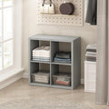 Furinno Cubic Extra Thick 4-Cube Closet Organizers and Storage, Light Grey | 14.6 x 30 x 30 in, Open Shelf Closet Storage, Closet Organizer, for Wardrobe, Bedroom, Living Room