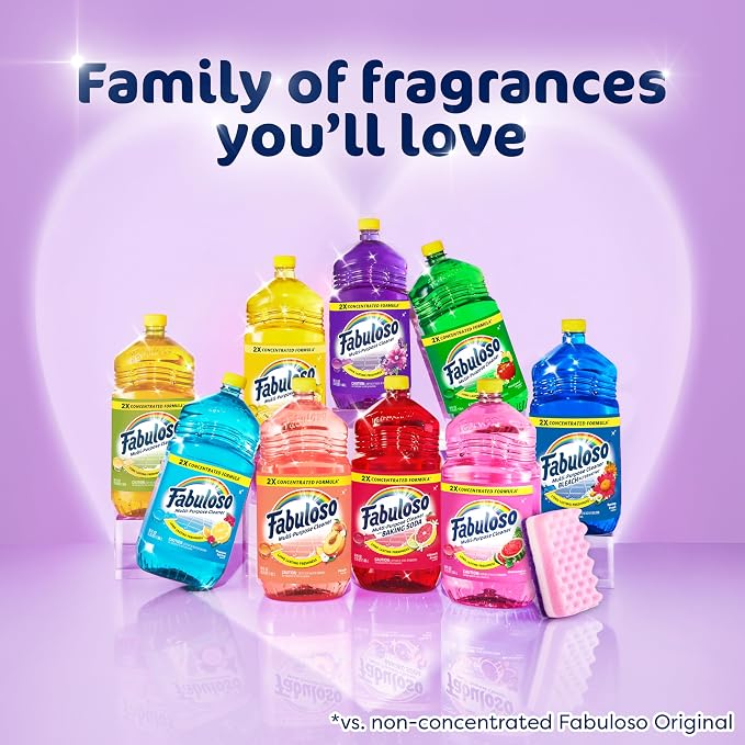 Fabuloso Multi-Purpose Cleaner & Floor Cleaner, 2X Concentrated, Lavender Scent, 56 fluid ounces