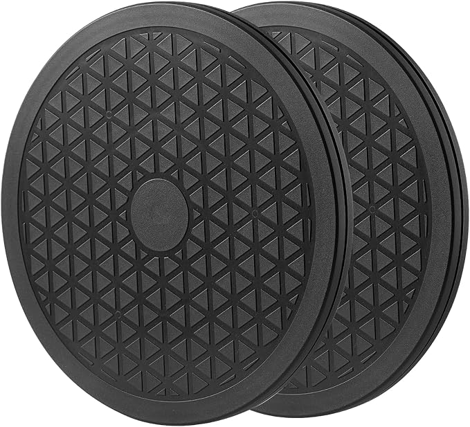 12 Inch Lazy Susan Turntable Organizer, Eichzer Premium Heavy Duty Black Rotating Swivel Stand with Steel Ball Bearings for Model/Rotating Plants/Crafts Stand/TV/Monitor/Laptop (360˚ Rotation)