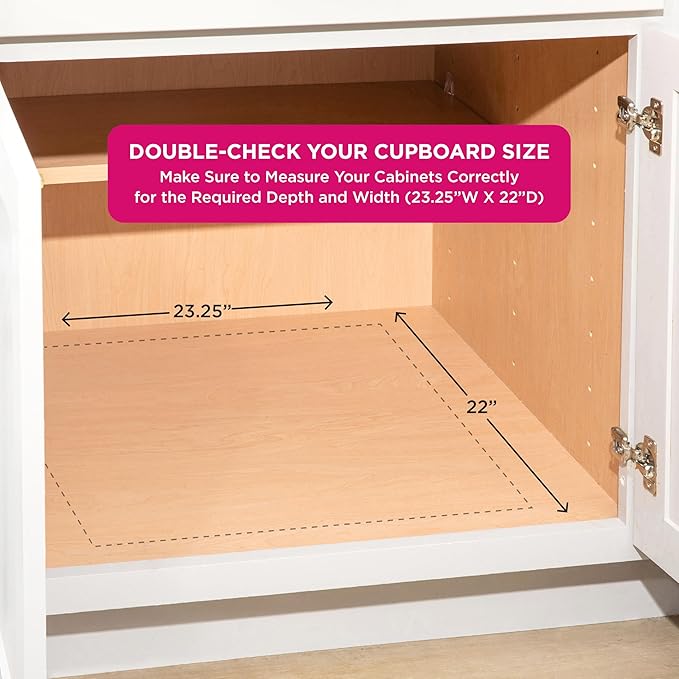 HOLDN’ STORAGE Pull Out Cabinet Organizer, Slide Out Drawer for Kitchen Cabinets & Pantry, Roll Out Shelf for Pots, Pans & Under Sink Storage, Heavy-Duty Full-Extension, 22" W x 21" D x 5" H