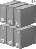 SpaceAid 6 Pack Bed Sheet Organizers and Storage, Foldable Sheet Organizer for Linen Closet, Sheets Set Folder Keeper with Window XL (Queen & King Size) Bedding Container (Gray, 6 Pack)