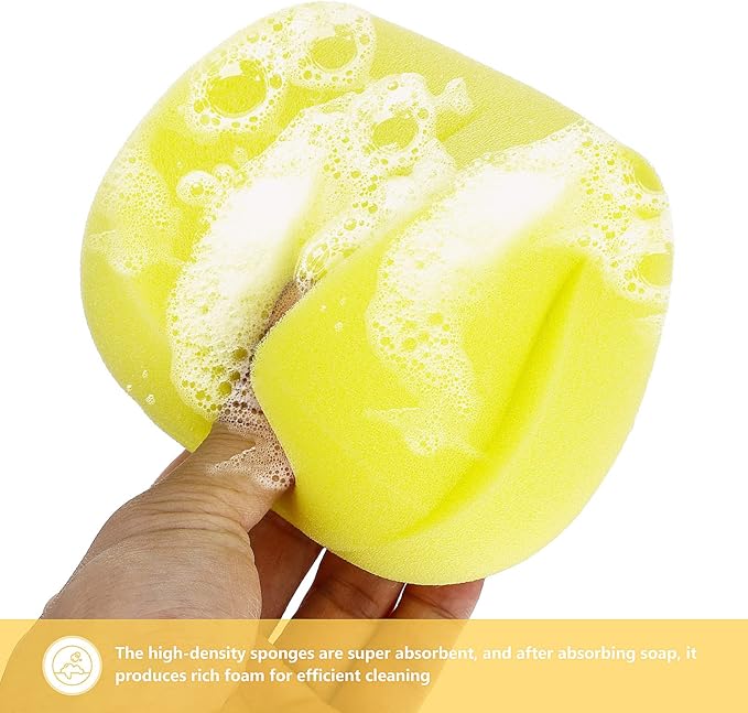 Abaodam 10pcs High Density Cleaning Sponges Multipurpose Microfibre Tools for Car Washing Home and Furniture Cleaning Easy to Use and Store Dirt Removal