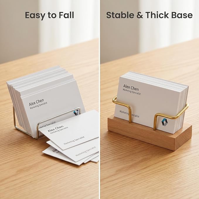 Business Card Holder for Desk,Card Display Stand for Office Reception Desktop Trade Show
