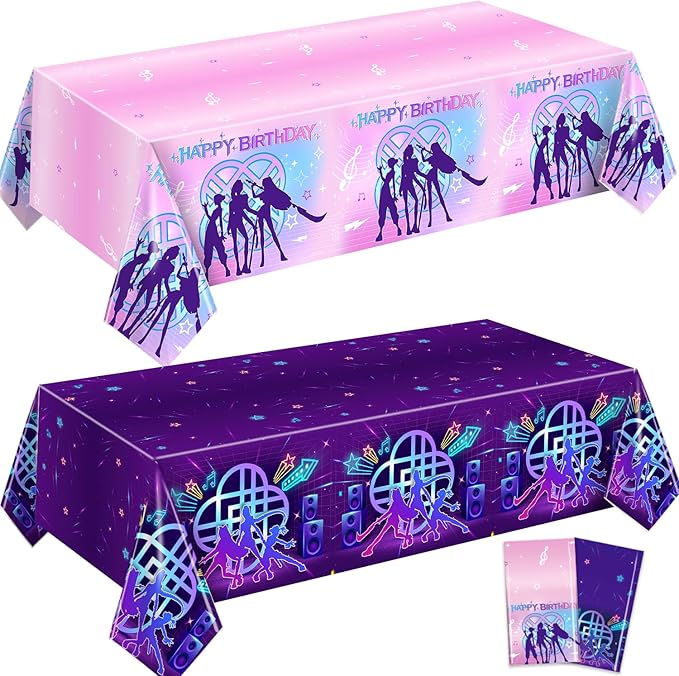 SEL Popular Birthday Party Decorations Tablecloth, Large 108" X 54" Popular Cartoon Theme Birthday Table Cover for Big Fans, Popular Party Supplies Table Cloth for Home