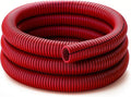 Electriduct Split Wire Loom Tubing Polyethylene Corrugated Flexible Conduit - 1.5" Nominal Size - 100 Feet - Red