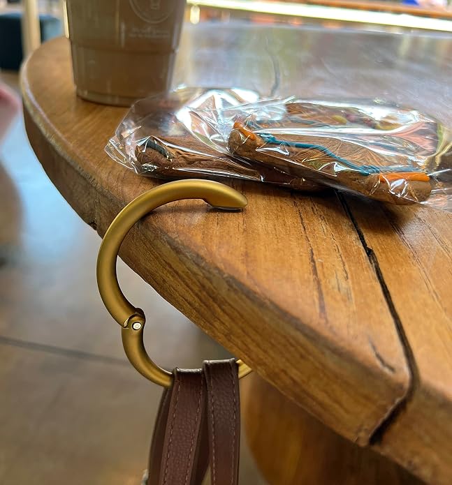 Clipa Bag Hanger Collection, The Ring that Opens into a Hook, Auto Closes | Holds 15 kg, Needs only 10mm to Hang a Hand Bag, Easy to Use with One Hand, The Instant Bag Hanger, 3 yr Warranty