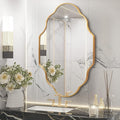 Gold Bathroom Mirror -Wall Decor 20" x 36" Modern Mirror with Aluminum Alloy Frame for Bathroom, Bedroom, Living Room, Dining Room, Cloakroom, Entryway