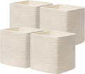 joybest 13inch Cube Storage Bins, Cotton Rope Woven Organizer Basket | Set of 4 Cube Bin Square Shelves Organizer Closet Storage, Nursery, Toy Organization, Beige