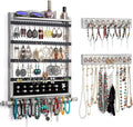 Wall Jewelry Organizer,3Pcs Hanging Jewelry Organizer,Wooden Jewelry Holder | Rustic Wall Mounted Jewelry Organizer and Storage,Wall Jewelry Hanger for Home Jewelry Storage Display