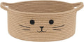 Cat Toy Basket, 13.8" x 6" Wicker Basket for Shelves Living Room, Medium Baby Gift Baskets for Nursery, Pet Dog Toy Box, Jute