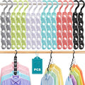 Closet Organizers and Storage,Upgraded Organization and Storage Clothes Hanger,College Dorm Room Essentials,Sturdy Closet Organizer Home Essentials Space Saving Hangers (Multicolor, 16 Pack)