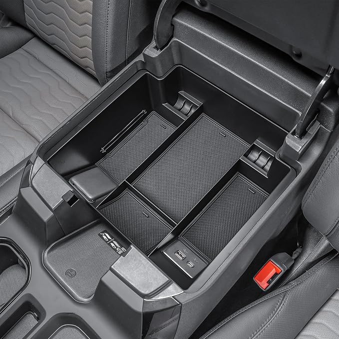 Center Console Organizer Tray for 2022-2026 Chevy Silverado & GMC Sierra | For Refreshed 2022-2026 Silverado/Sierra 1500 & 2024-2026 Silverado/Sierra 2500HD 3500HD, Full Console w/Bucket Seat ONLY