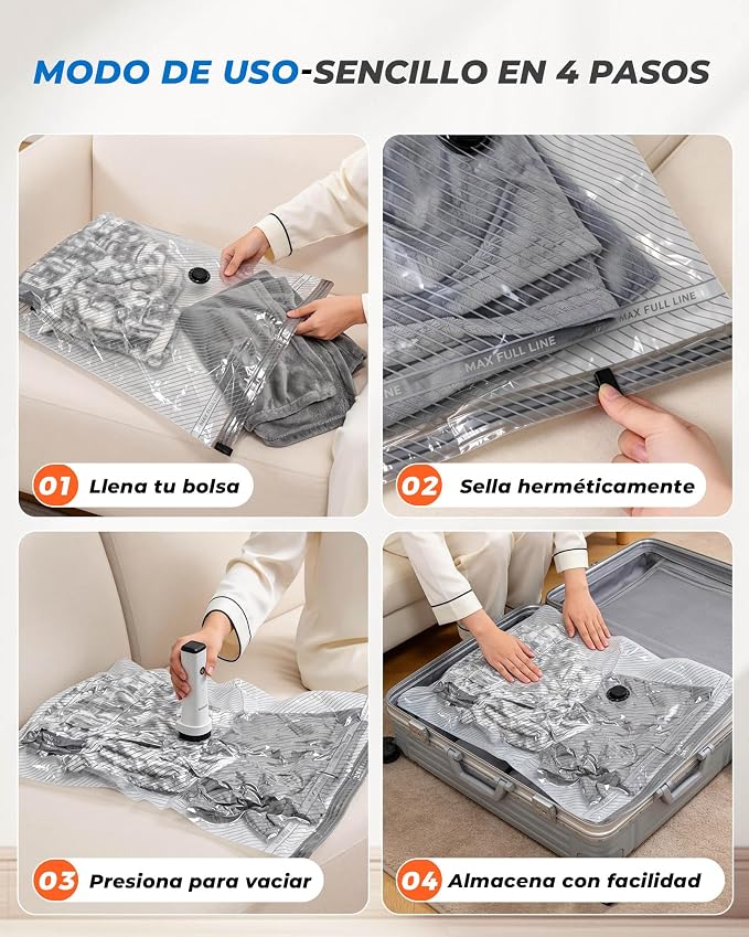 15 Pack Vacuum seal Bags for Clothing Travel with -60,000Pa Electric Pump & Luggage Scale, Space Saver Compression Bags for Suitcase, Travel Essentials to Check Luggage Weight & Avoid Overweight Fees