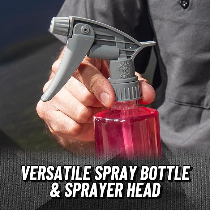 Chemical Guys, Heavy Duty Spray Bottle & Trigger Sprayer, 16 oz, 3 Pack | Chemical-resistant Viton-seal bottles with adjustable mist-to-stream nozzles for cleaners and degreasers, three pack