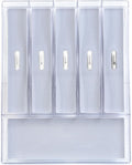 Glad Silverware & Utensil Drawer Organizer - Divided Clear Plastic Storage Tray with 6 Compartments for Kitchen Flatware and Cutlery - BPA Free, Food Safe, Non Slip, 12x15 inches