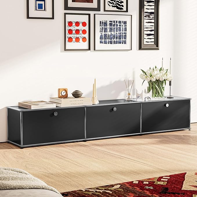 Modern Storage Cabinet Sideboard Versatile Free-Standing Organizer Cabinets for Home Office, Living Room, Bedroom, Kitchen, Garage