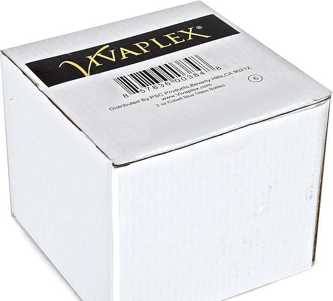 Vivaplex 6, Cobalt Blue, 2 oz Glass Bottles, with Black Fine Mist Sprayers