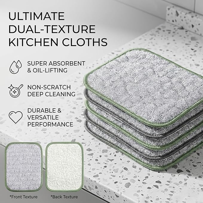 30PCS Double Side Non Scratch Wire Dishcloths,Reusable Multipurpose Wire Dishwashing Rags for Wet and Dry,Reusable Metal Scrubbing Pads Sponge Cloths for Kitchen, Sinks, Pots, Pans (Style A,30pcs)
