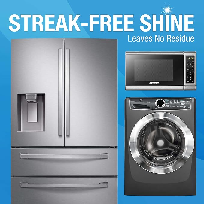 MiracleWipes for Stainless Steel, Great for Kitchen and Appliances, Including Oven, Refrigerator, Dishwasher, Microwave, Sink, Hood, Grill, Removes Fingerprints and Smudges - 60 Count (Pack of 2)