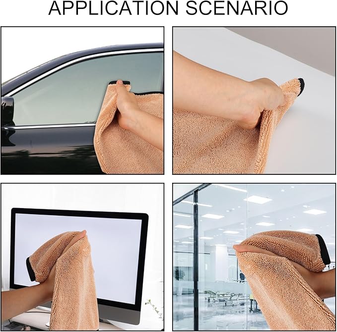 Longzhuo 3 Pack Microfiber Bath Towels, 15.7 x 15.7 Inches Microfiber Cleaning Cloth Towel Super Absorbent Microfiber Bath Towels, Streak Free Glass Window Car Mirror Bathroom, Perfect for Daily Use