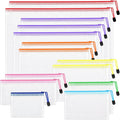 14pcs Mesh Zipper Pouch Bags, 8 Sizes Plastic Zippered Storage Bags for Organizing, Clear Pouches with Zipper, Waterproof Mesh Pouch for Office Supplies, Home Organize, Travel Storage