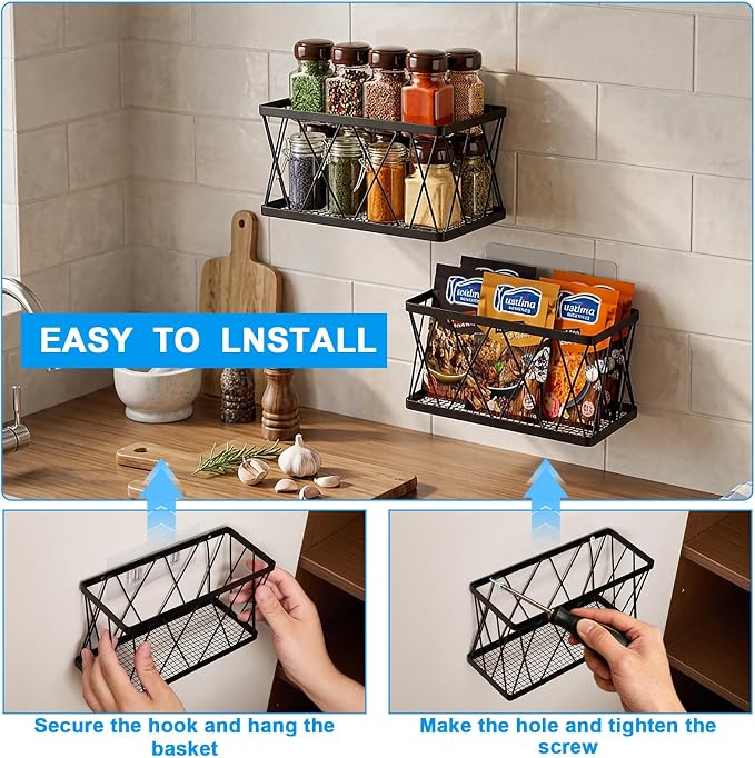 7 Pack Adhesive Multi Size Pantry Door Organizer,3 Cabinet Door Organizer + 4 Cup Lid Holders,Lid Organizers Inside Cabinet Food Container and Storage Cup Lids Holder Kitchen Cabinet Storage