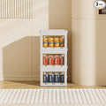 28 QT / 7 Gal Space Saver Foldable Cabinet Slim Profile, Double Transparent View Doors, Instant Pull-Up Frame for Apartments/Dorms