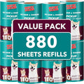 MEIQIHOME Extra Sticky Lint Roller Refills Only, 880 Easy-Tear Sheets for 3.9"-4" Lint Rollers with 1.5" Inner Diameter for Pet Hair Removal on Clothes, Furniture, and Carpets