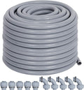 Liquid-Tight Conduit 1/2 100ft w/UL Certification | Flexible Electrical Conduit with 5 Straight and 5 90-Degree Conduit Connector Fittings