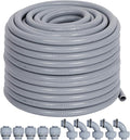Liquid-Tight Conduit 3/4 100ft w/UL Certification | Flexible Electrical Conduit with 5 Straight and 5 90-Degree Conduit Connector Fittings