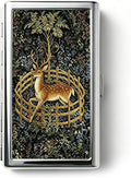 Vintage Art Deco Versatile Card & Cash/Cigarette Holder Case, Slim Metal Wallet for Women Men Credit ID Business Cards (#H)