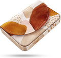Business Card Holder，PU Leather Business Card Case Color Printing Pattern Card Holder Wallet，Pockets Magnetic Credit Card Holders for Men and Women，Bohemian Spots