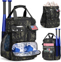 RAINSMORE Baseball Bucket Bag Baseball Coaches Accessories Organizer with Insulation Pocket Tactical Softball Bag with Anti-Slip Bottom, Multiple Pockets for Bat, Gloves, Scoreboards