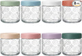 8 pack 16 oz Overnight Oats Containers with Lids, Glass Food Storage Container, Salad Jars, Mason Jars for Overnight Oats, Yogurt, Oatmeal, Salad, Coffee, Spices